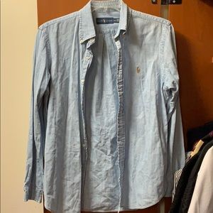 Light blue polo button up shirt